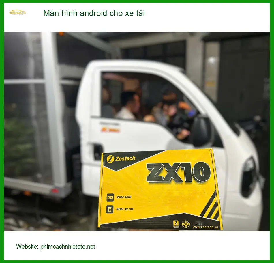 Anh Tấn lắp màn hình Android cho xe tải Hino tại Quận 9 để tiện dẫn đường ảnh thực tế 2