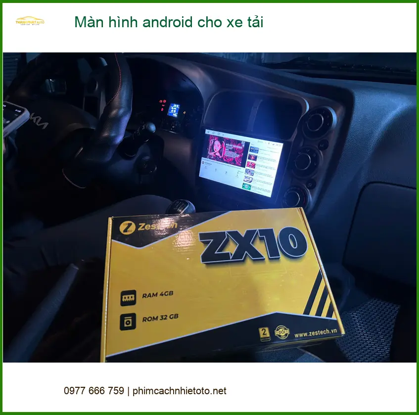Anh Tấn lắp màn hình Android cho xe tải Hino tại Quận 9 để tiện dẫn đường ảnh thực tế 3