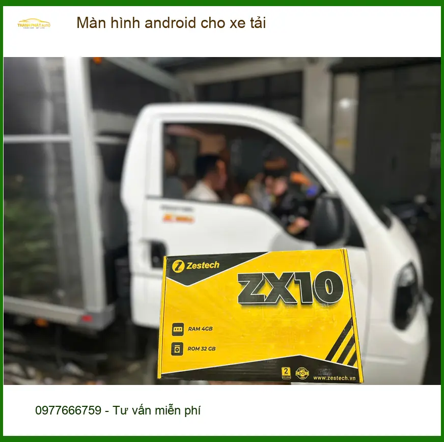 Anh Khải lắp màn hình Android cho xe tải Hino 300 tại Quận 12 để tiện đường xa