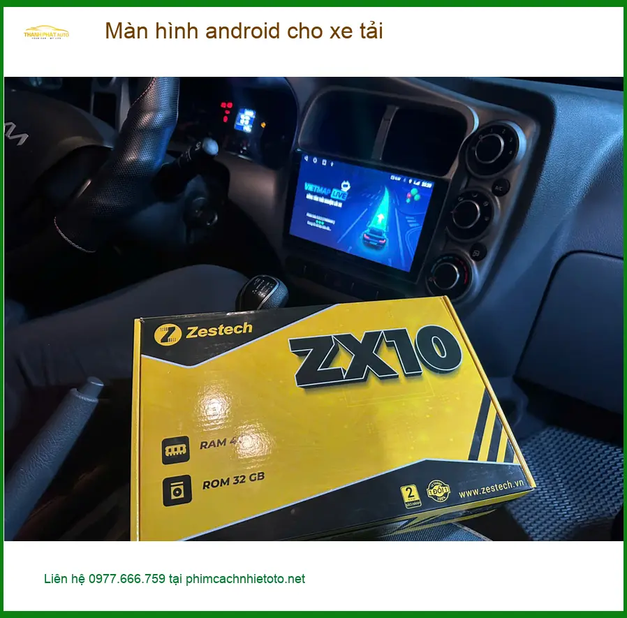 Anh Khải lắp màn hình Android cho xe tải Hino 300 tại Quận 12 để tiện đường xa ảnh thực tế 2