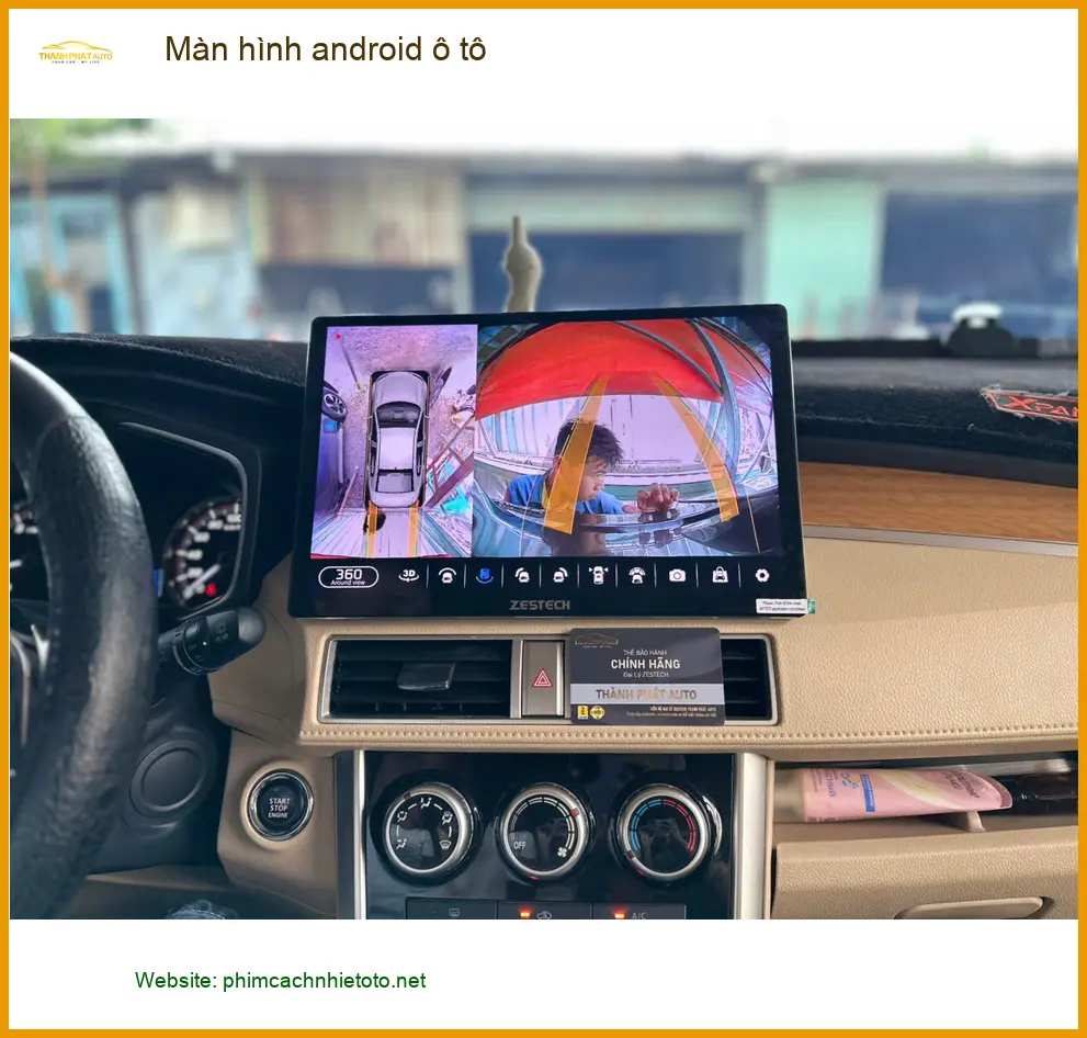 Anh Khải lắp màn hình Android ô tô cho Toyota Camry tại Cần Giờ để giải trí