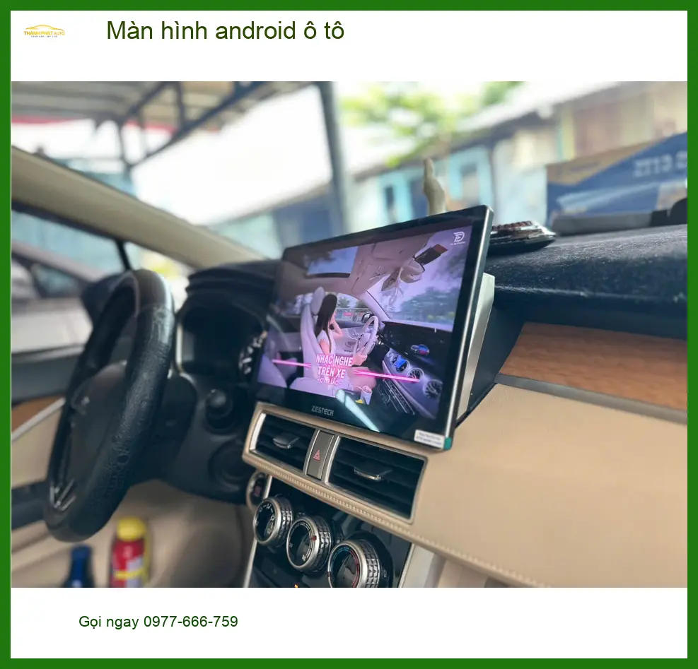 Chị Thảo lắp màn hình Android ô tô cho Ford Everest tại Quận Tân Bình ảnh thực tế 2