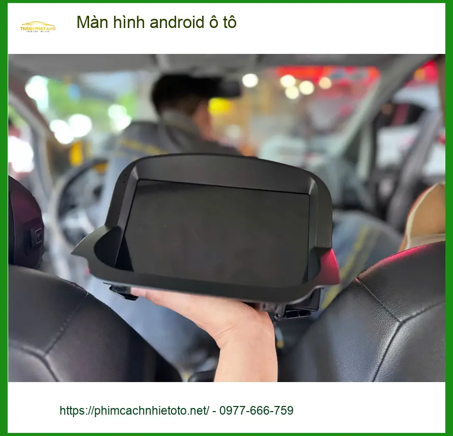 Chú Minh lắp màn hình android ô tô cho Hyundai Kona ở Quận 10 vì màn zin hay đơ ảnh thực tế 2