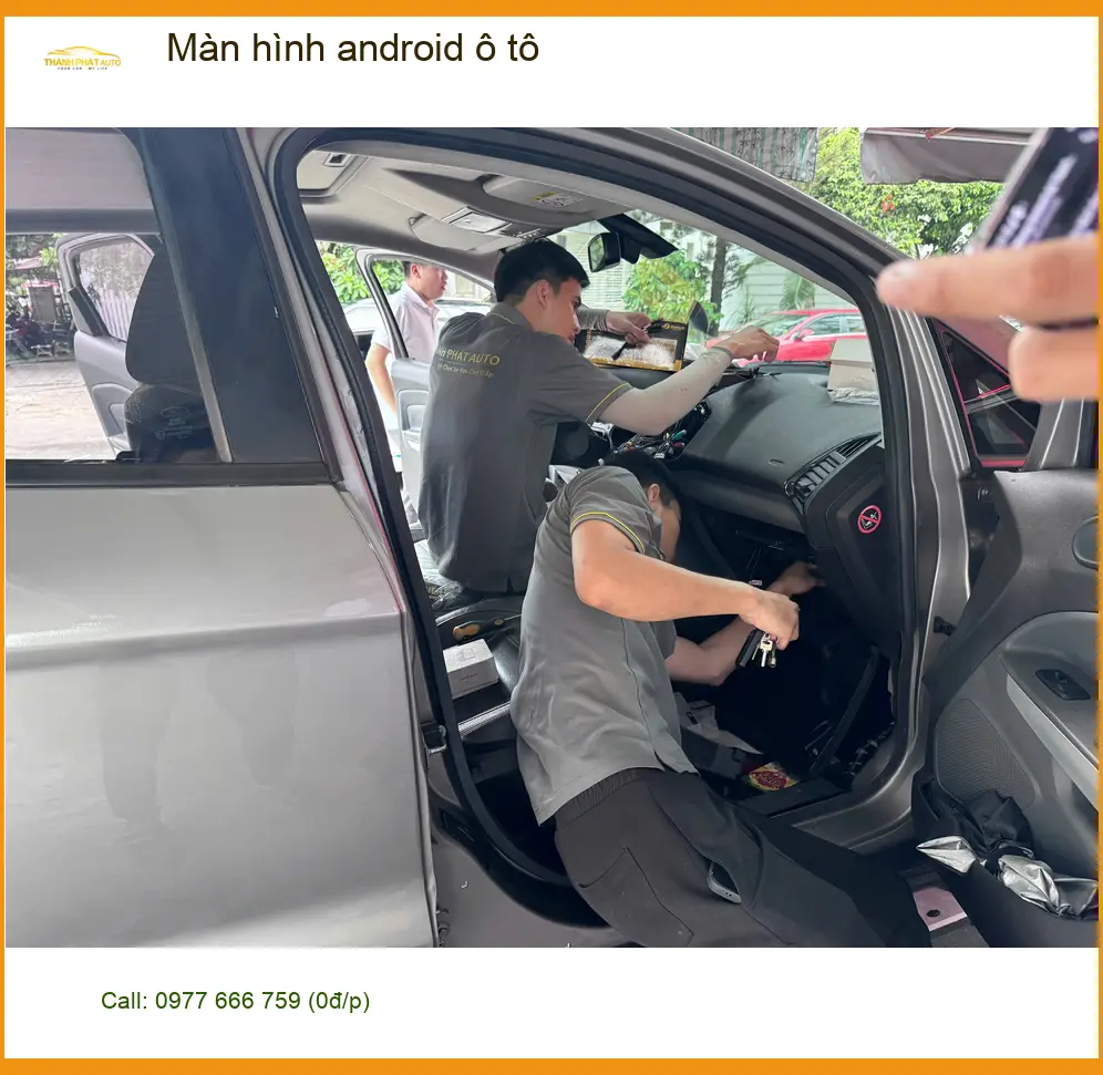 Chú Minh lắp màn hình android ô tô cho Hyundai Kona ở Quận 10 vì màn zin hay đơ ảnh thực tế 3