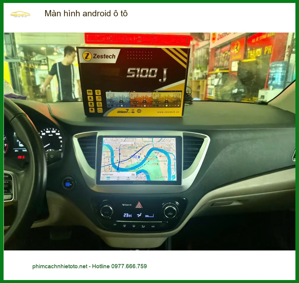 Bác Cường nâng cấp màn hình Android ô tô cho Hyundai Accent tại Quận 12 ảnh thực tế 2