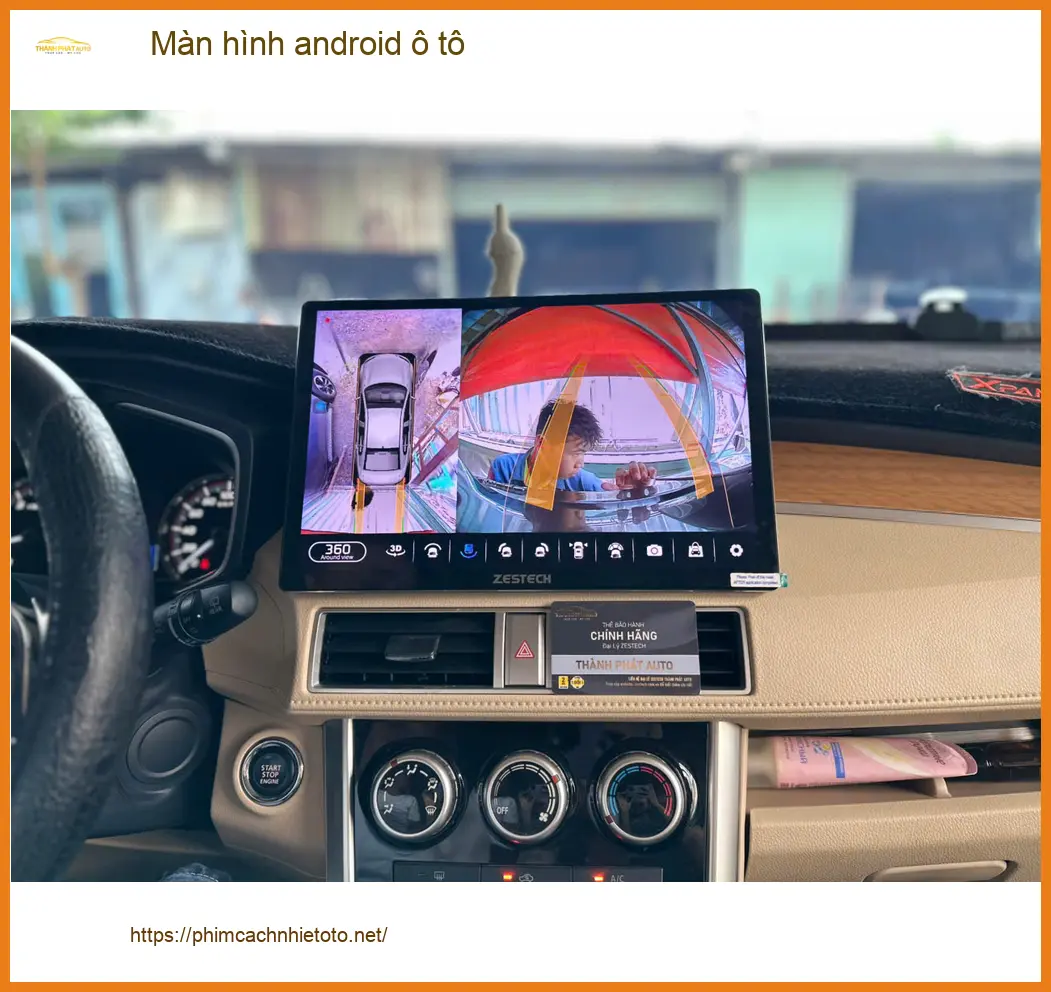 Anh Quốc nâng cấp màn hình android ô tô cho Hyundai Santa Fe tại Quận 10.