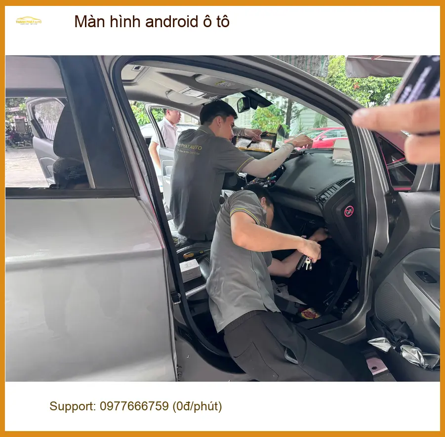 Anh Cường lắp màn hình android ô tô Hyundai Kona ở Quận 9 để tiện đi lại ảnh thực tế 3