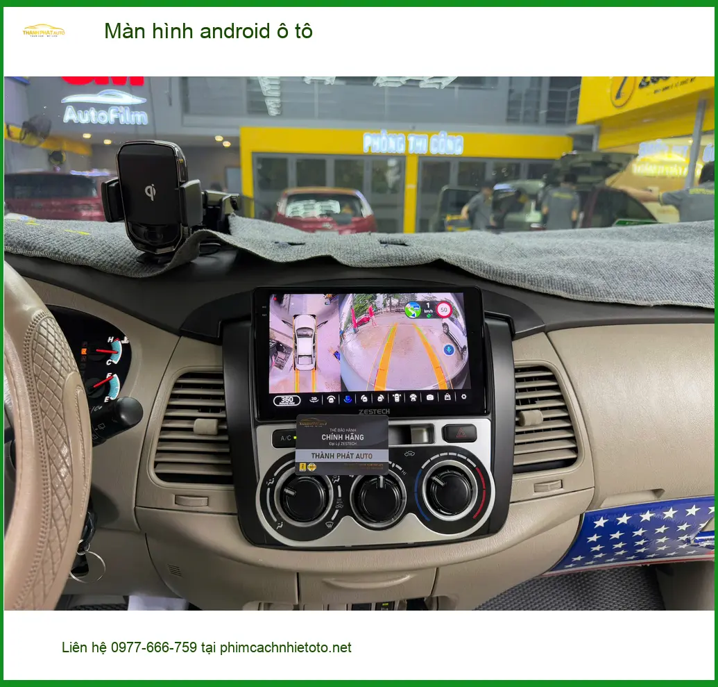 Chú Phát lắp màn hình android ô tô cho Toyota Fortuner tại Quận Tân Phú. ảnh thực tế 2