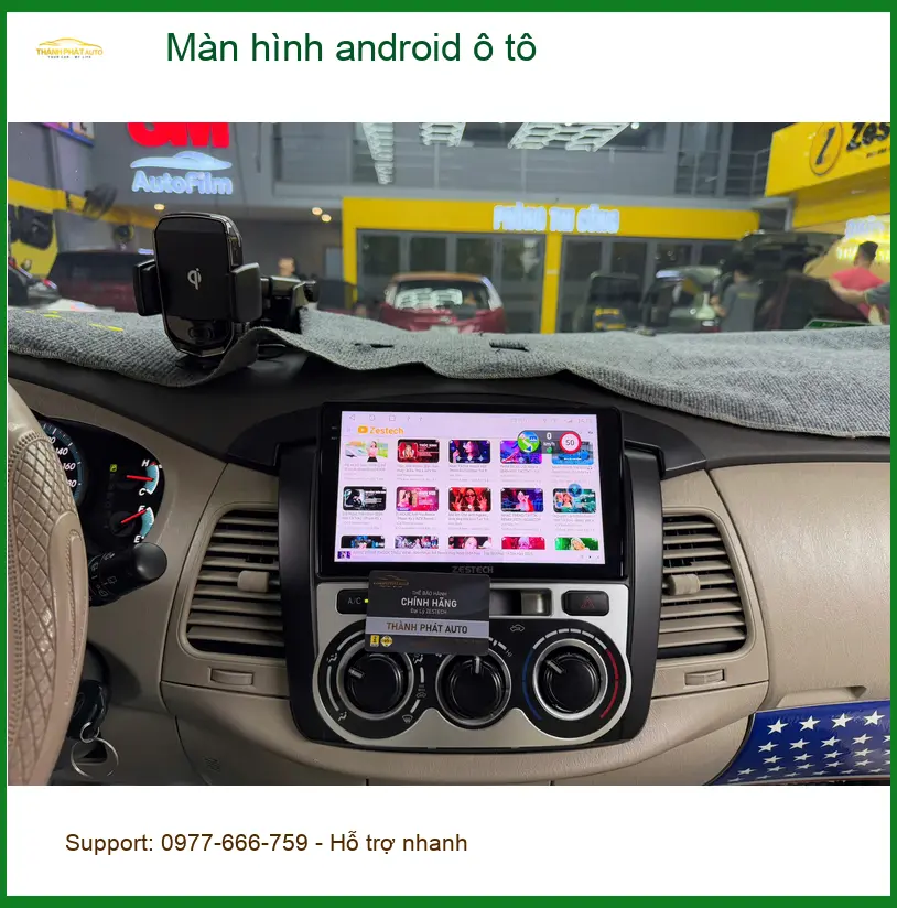 Chú Phát lắp màn hình android ô tô cho Toyota Fortuner tại Quận Tân Phú. ảnh thực tế 3