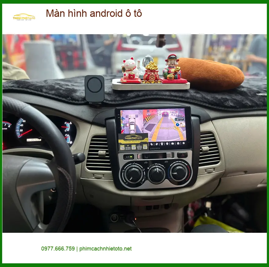 Chị Thảo lắp Màn hình android ô tô Ford Everest tại Bình Tân tiện đường đi làm ảnh thực tế 4