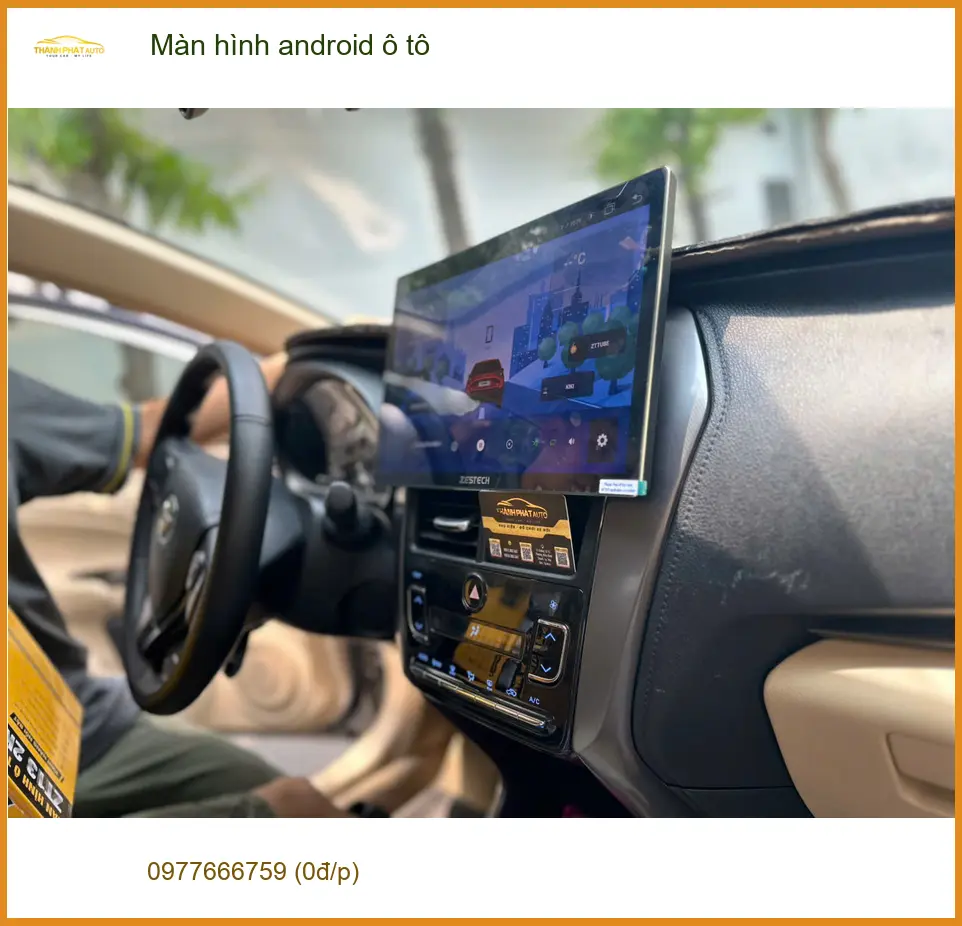 Chị Thảo lắp màn hình Android ô tô Hyundai Accent tại Hóc Môn ảnh thực tế 3