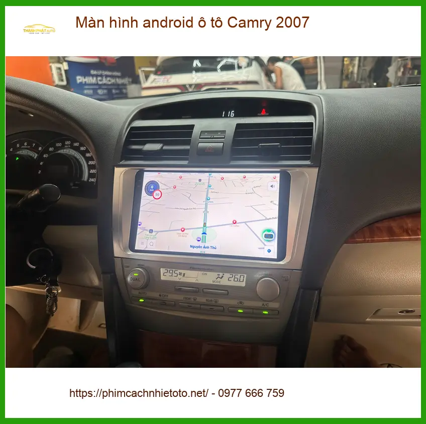 Anh Đại lắp màn hình Android Camry 2007 tại Nhà Bè chính hãng ảnh thực tế 2