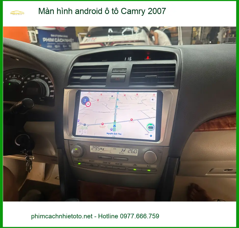 Anh Tấn lắp màn hình android ô tô Camry 2007 tại Củ Chi tiện ích hiện đại ảnh thực tế 2