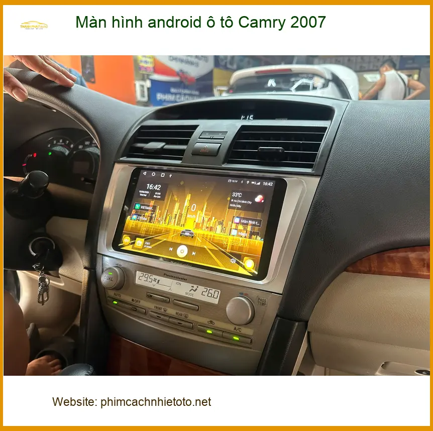 Anh Tấn lắp màn hình android ô tô Camry 2007 tại Củ Chi tiện ích hiện đại ảnh thực tế 4