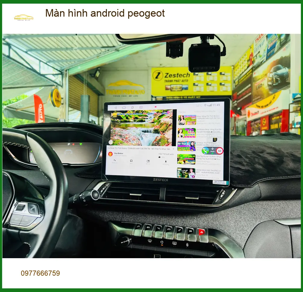 Anh An lắp màn hình Android Peugeot chính hãng tại Quận Thủ Đức ảnh thực tế 2