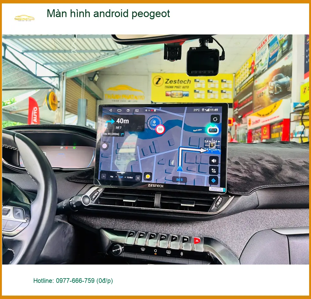 Anh An lắp màn hình Android Peugeot chính hãng tại Quận Thủ Đức ảnh thực tế 5