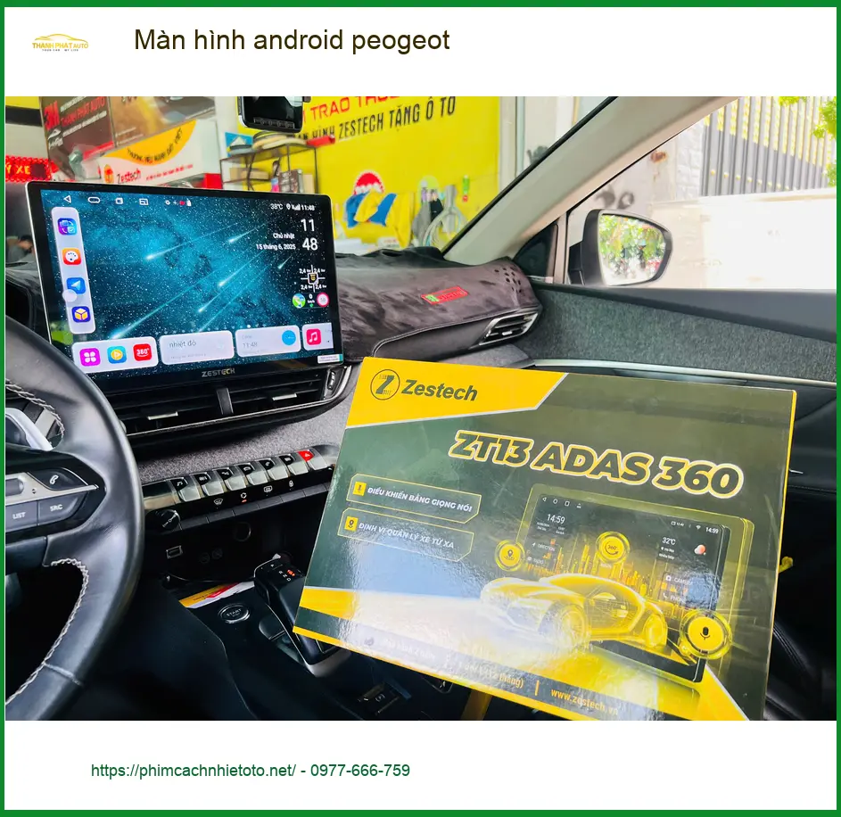 Chị Thanh lắp màn hình Android Peugeot 5008 tại Hóc Môn để có thêm tính năng giải trí ảnh thực tế 2
