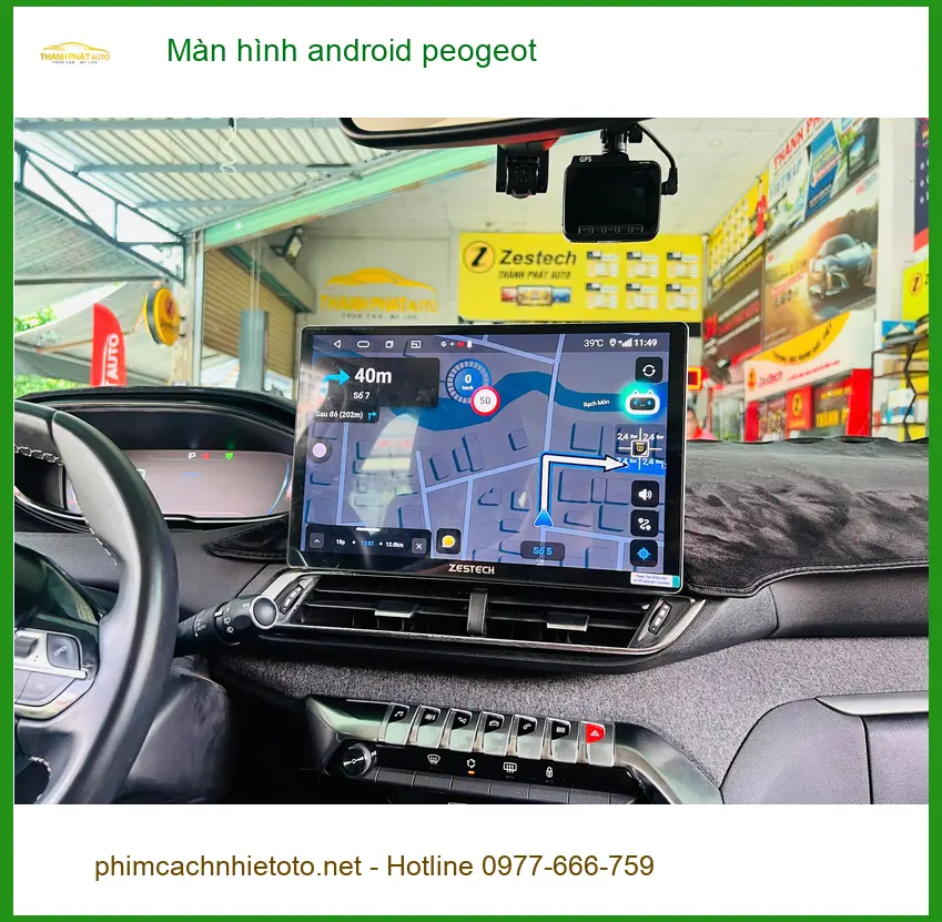 Chị Thanh lắp màn hình Android Peugeot 5008 tại Hóc Môn để có thêm tính năng giải trí ảnh thực tế 3
