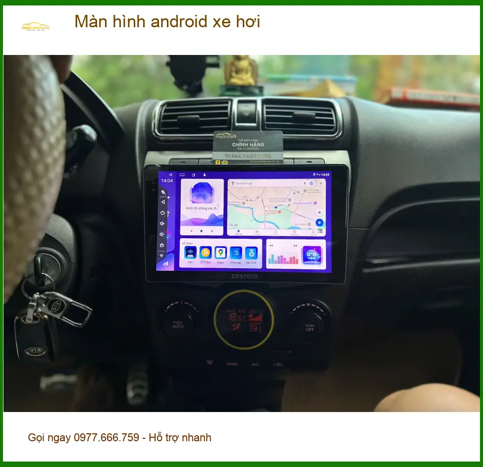 Chị Thảo lắp màn hình android xe hơi Hyundai Kona tại Hóc Môn vì màn zin thiếu kết nối ảnh thực tế 3