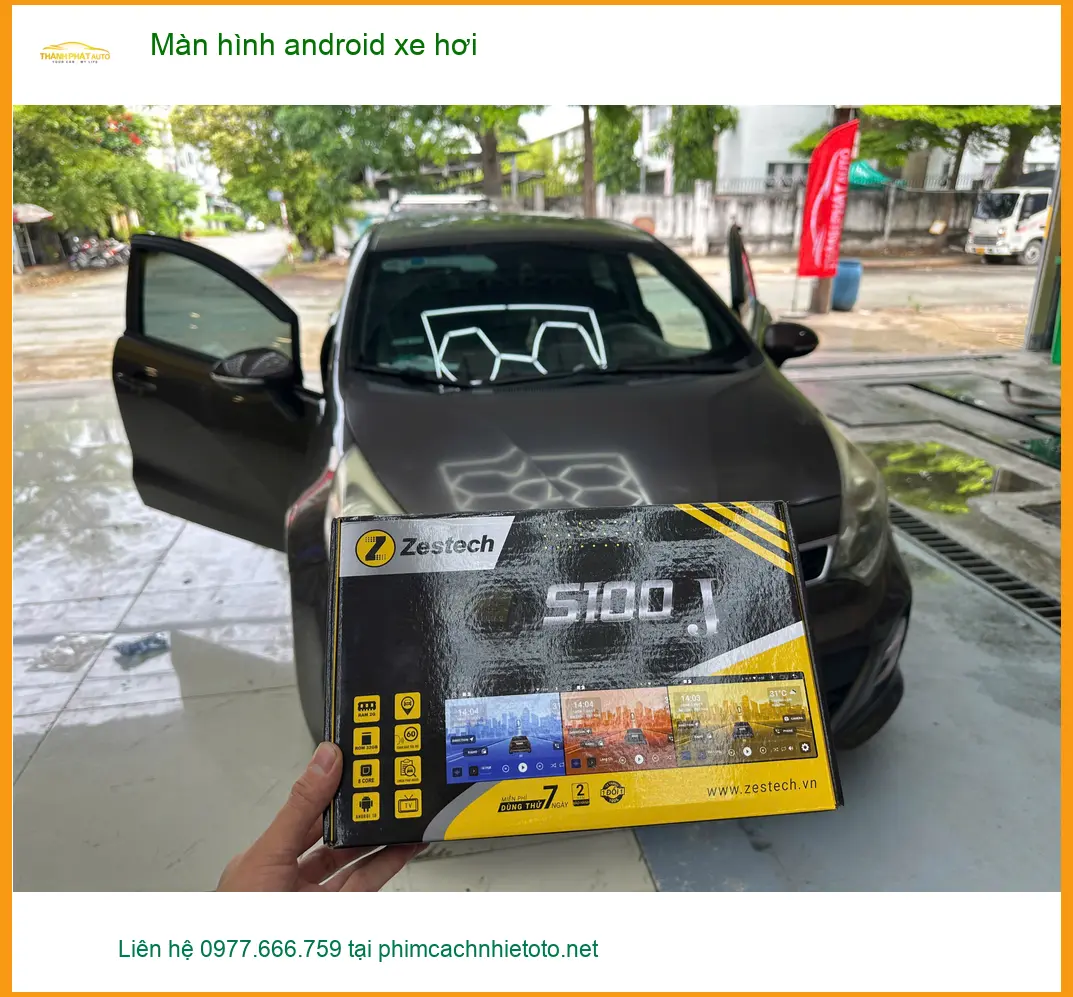 Chị Thúy nâng cấp màn hình Android cho Hyundai Accent tại Quận 3 vì màn zin lỗi thời ảnh thực tế 2