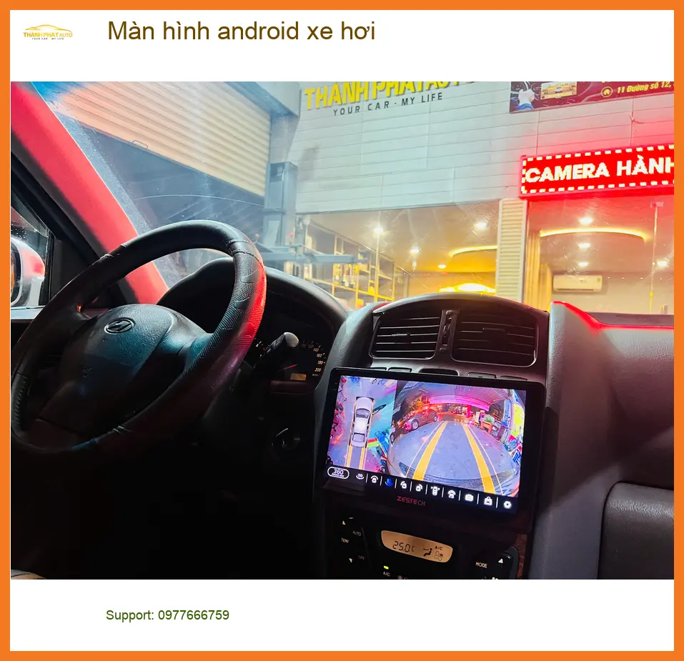 Chị Phương lắp màn hình Android xe Hyundai Creta tại Hóc Môn vì màn zin lỗi thời ảnh thực tế 3