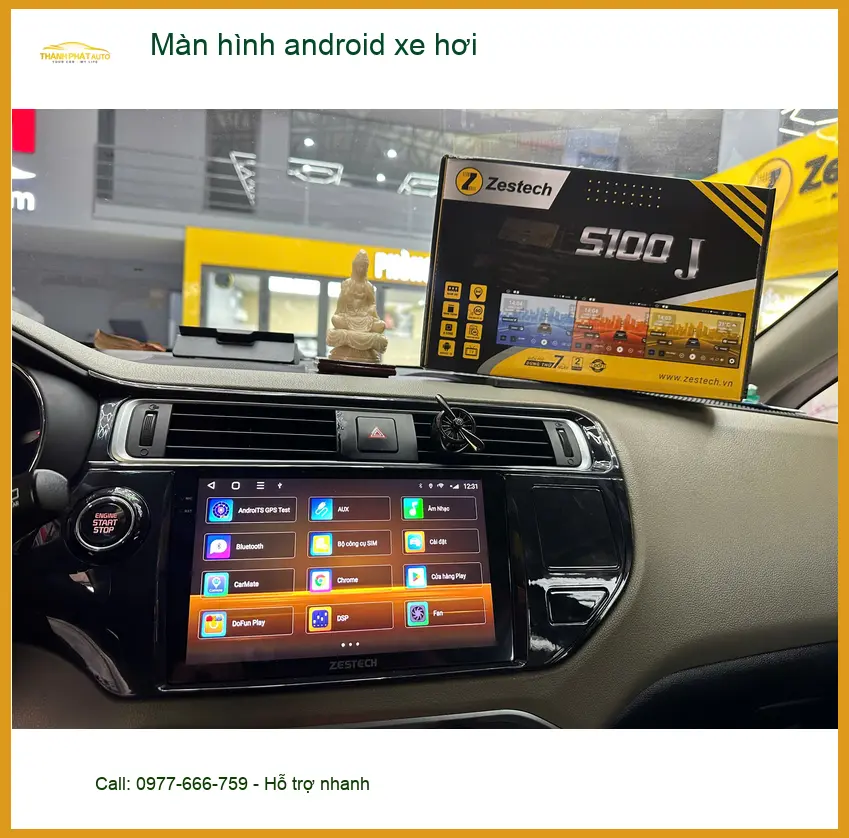 Chị Thúy nâng cấp màn hình Android cho Hyundai Accent tại Quận 3 vì màn zin lỗi thời ảnh thực tế 4