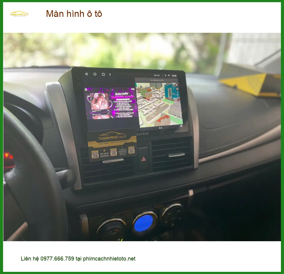 Chị Thảo lắp màn hình ô tô Hyundai Accent Quận 1 vì màn zin đã lỗi thời ảnh thực tế 3