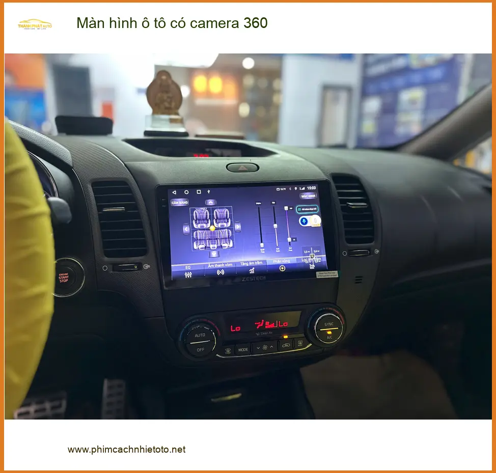 Anh Cường lắp Màn hình ô tô có camera 360 cho Kona tại Tân Bình