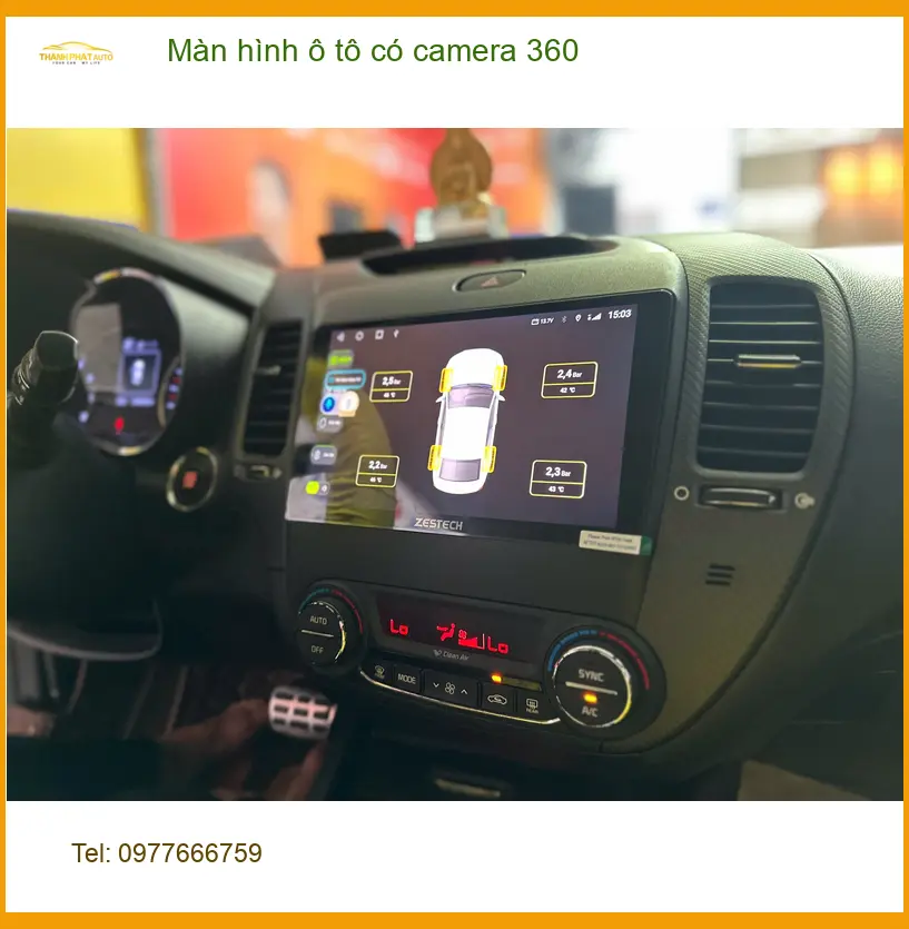 Anh Cường lắp Màn hình ô tô có camera 360 cho Kona tại Tân Bình ảnh thực tế 4