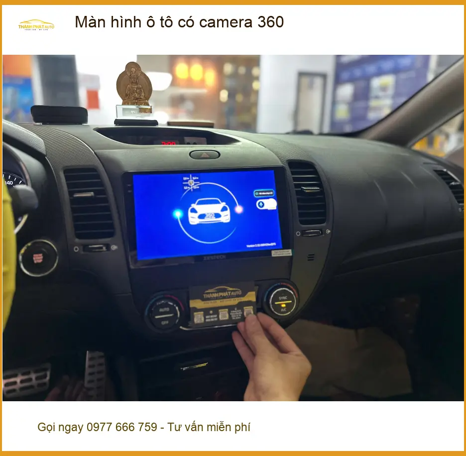 Chị Mai Anh lắp Màn hình ô tô có camera 360 cho Honda CRV tại Quận 1.