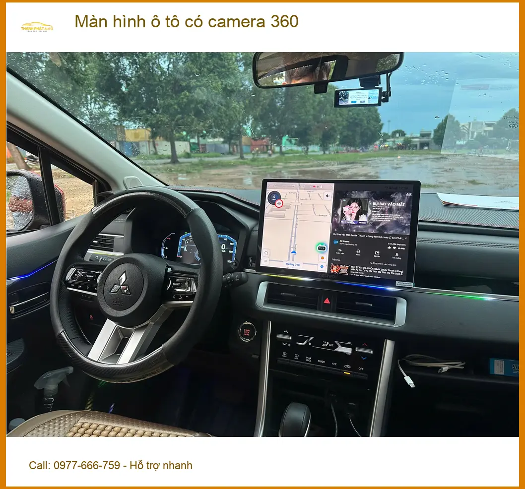 Anh Hưng lắp màn hình ô tô có camera 360 cho Honda CRV tại Quận Bình Tân ảnh thực tế 2