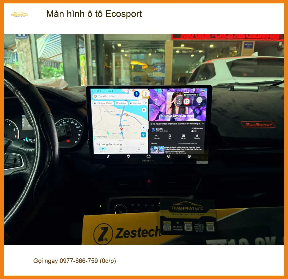 Anh Hải nâng cấp màn hình ô tô Ford Ecosport tại Hóc Môn để xem bản đồ. ảnh thực tế 3