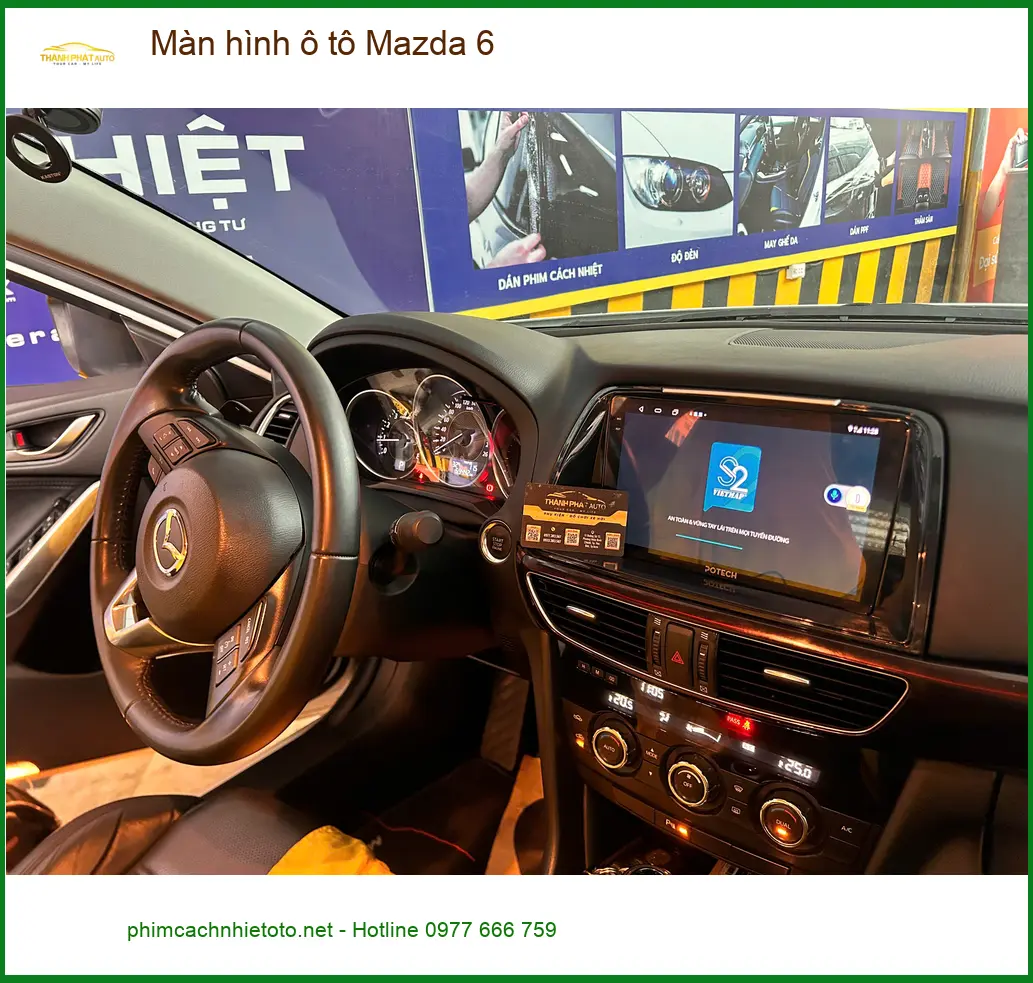 Anh Minh lắp màn hình ô tô Mazda 6 Quận Gò Vấp vì màn hình zin đã cũ và giật lag