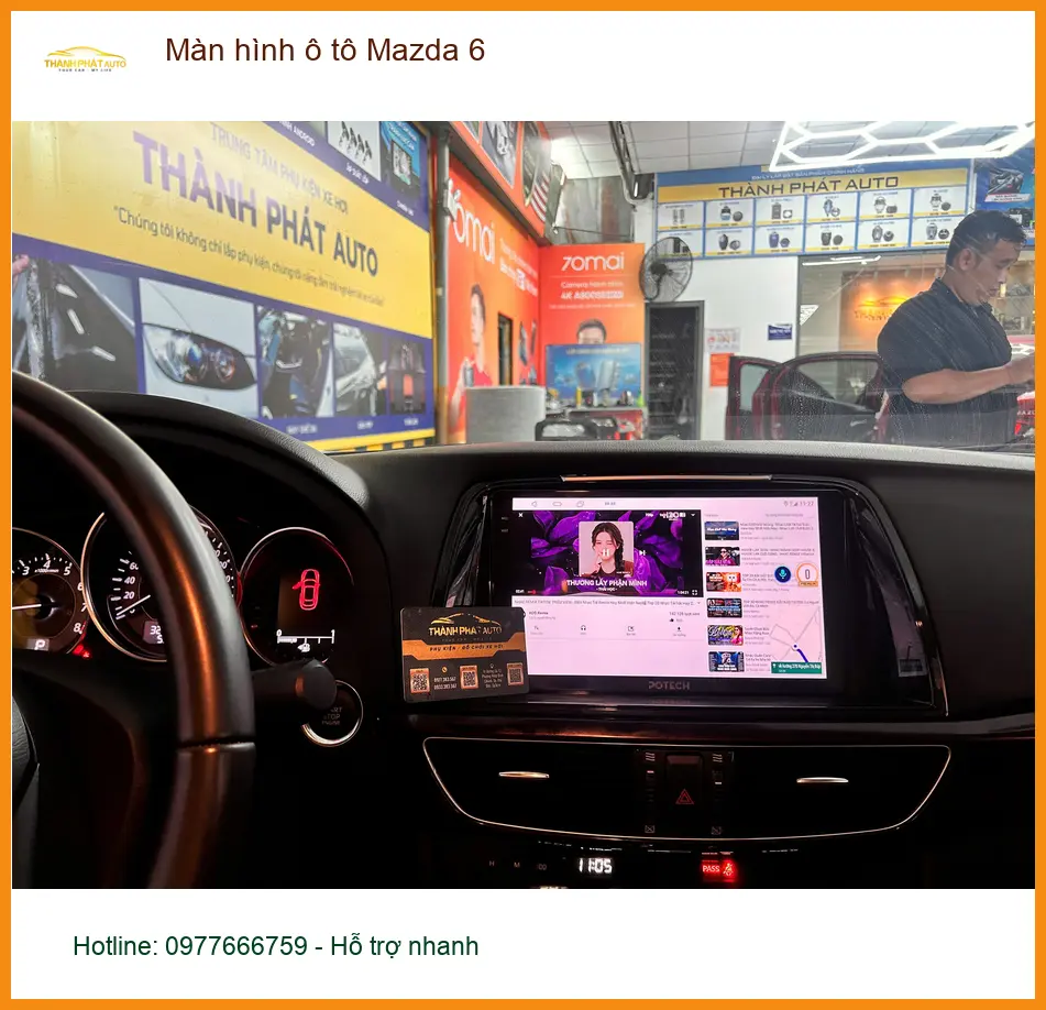 Anh Minh lắp màn hình ô tô Mazda 6 Quận Gò Vấp vì màn hình zin đã cũ và giật lag ảnh thực tế 2