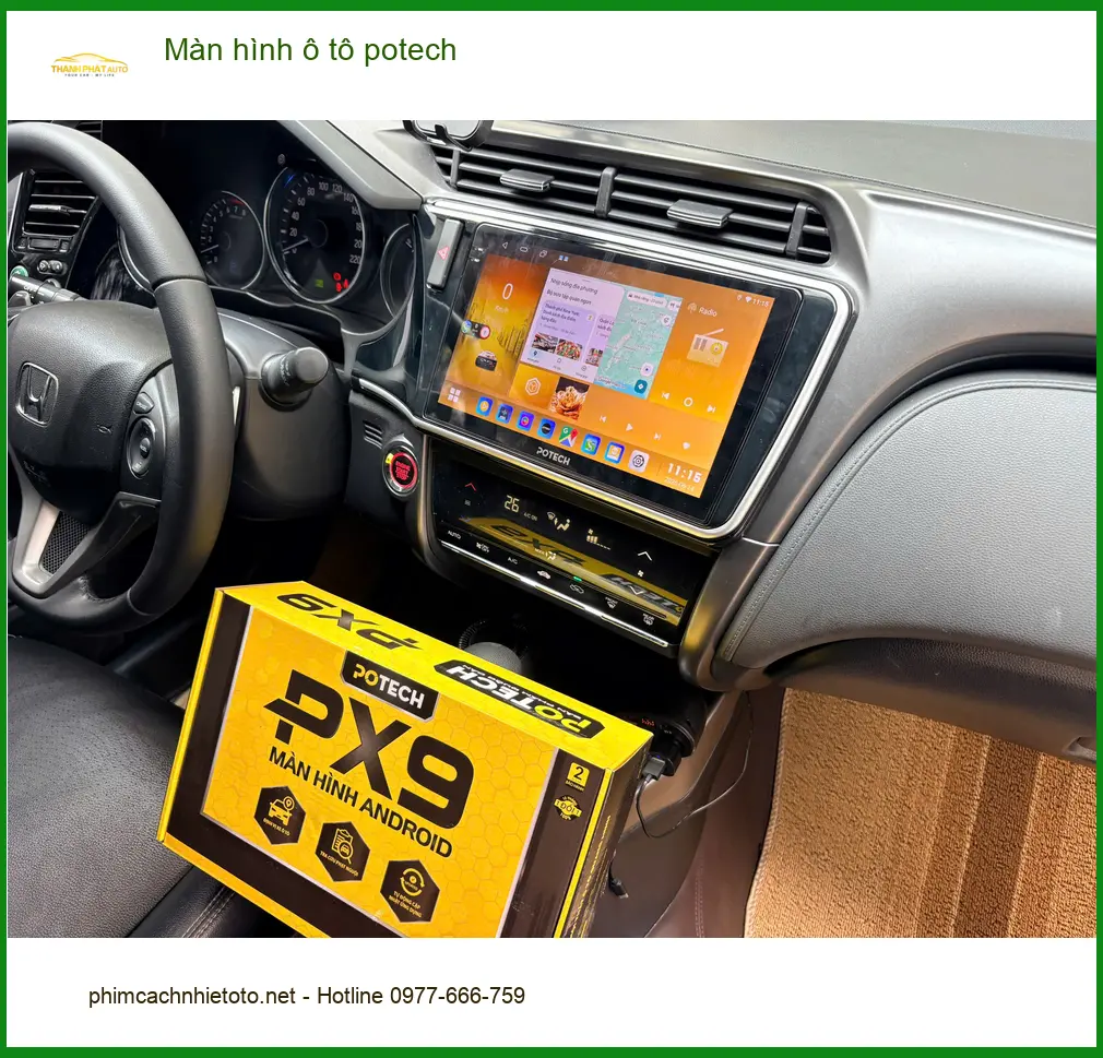 Cô Thoa nâng cấp màn hình ô tô Potech cho Honda CRV tại Quận 12 ảnh thực tế 2