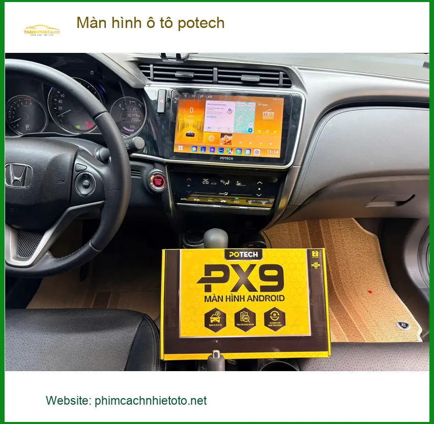 Cô Thoa nâng cấp màn hình ô tô Potech cho Honda CRV tại Quận 12 ảnh thực tế 4