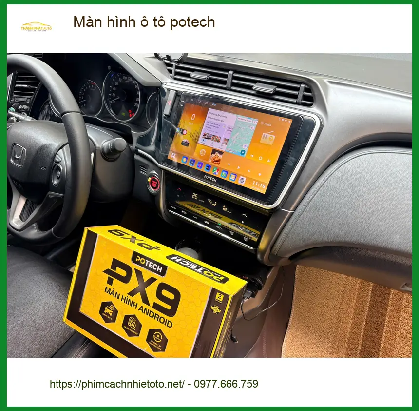 Anh Minh lắp màn hình ô tô Potech cho Accent tại Bình Tân để giải trí ảnh thực tế 4