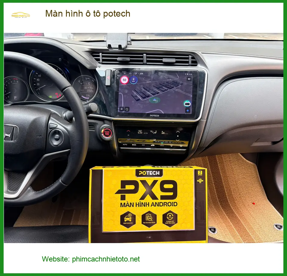 Anh Phi lắp màn hình Potech cho Nissan Kicks Quận 8 để xem bản đồ ảnh thực tế 2