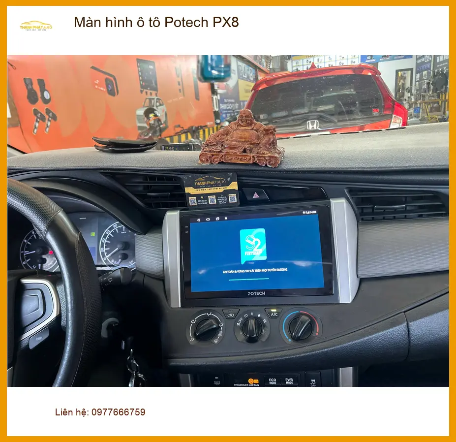 Chị Thảo lắp màn hình Potech PX8 cho Kia Sorento tại Nhà Bè