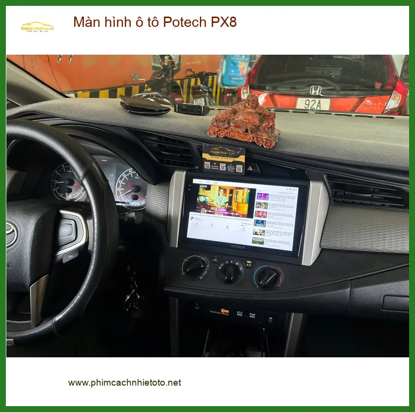 Chú Quang lắp Màn hình ô tô Potech PX8 cho Hyundai Santa Fe tại Hóc Môn ảnh thực tế 2