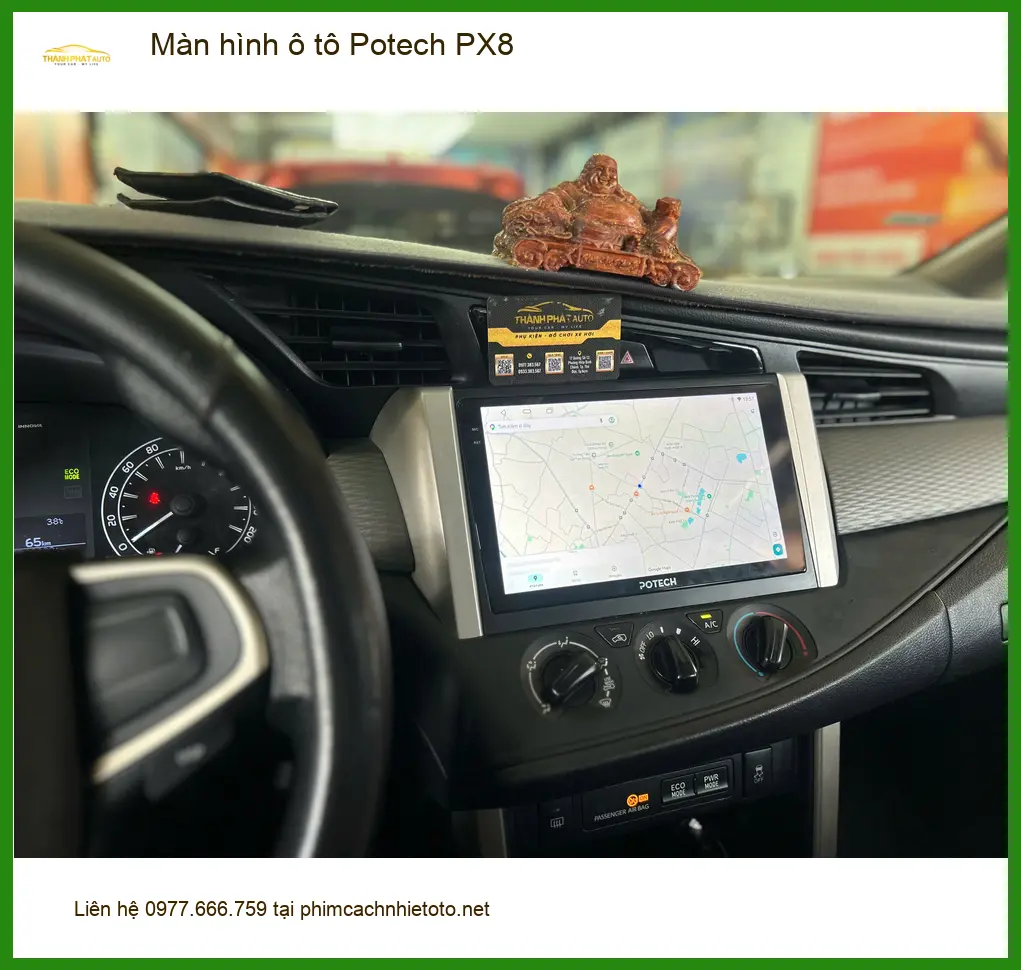 Chú Quang lắp Màn hình ô tô Potech PX8 cho Hyundai Santa Fe tại Hóc Môn ảnh thực tế 3