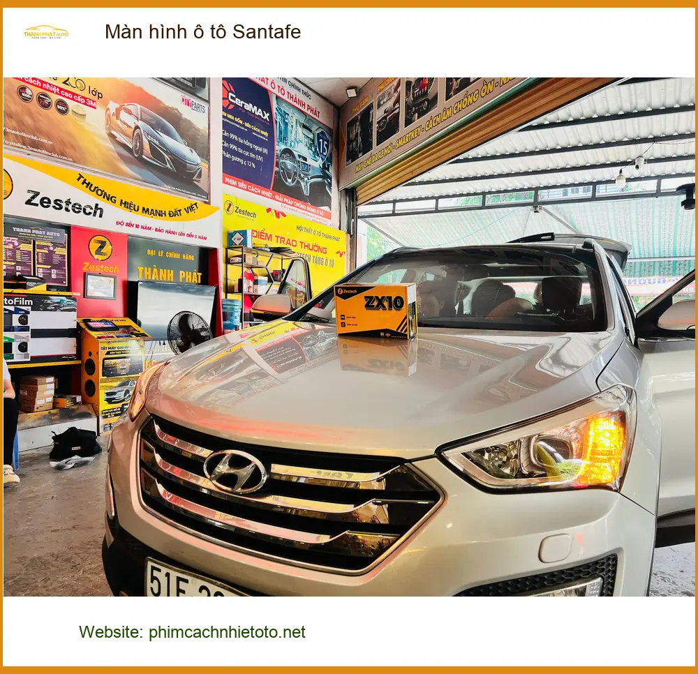 Anh Tấn nâng cấp màn hình ô tô Santafe tại Quận 12 để trải nghiệm tiện ích hiện đại ảnh thực tế 4
