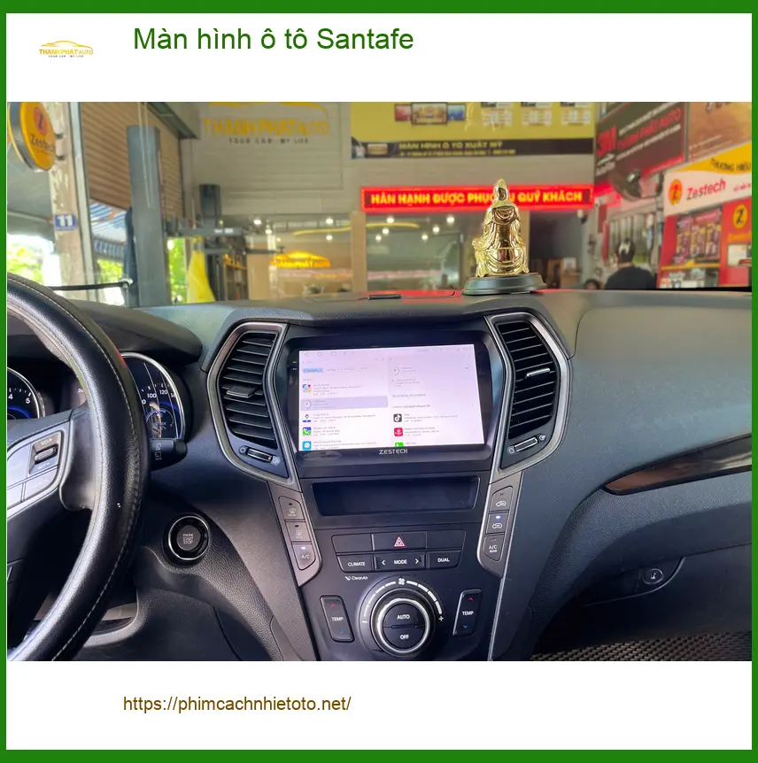 Anh Thọ lắp Màn hình ô tô Santafe tại Quận 2 vì màn hình zin đã cũ ảnh thực tế 5