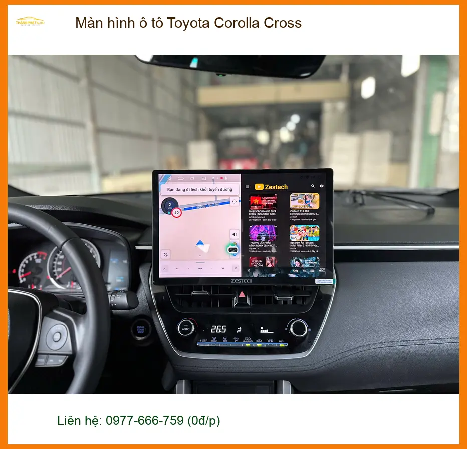 Anh Hưng nâng cấp màn hình ô tô Toyota Corolla Cross tại Quận 4 để xem bản đồ ảnh thực tế 2