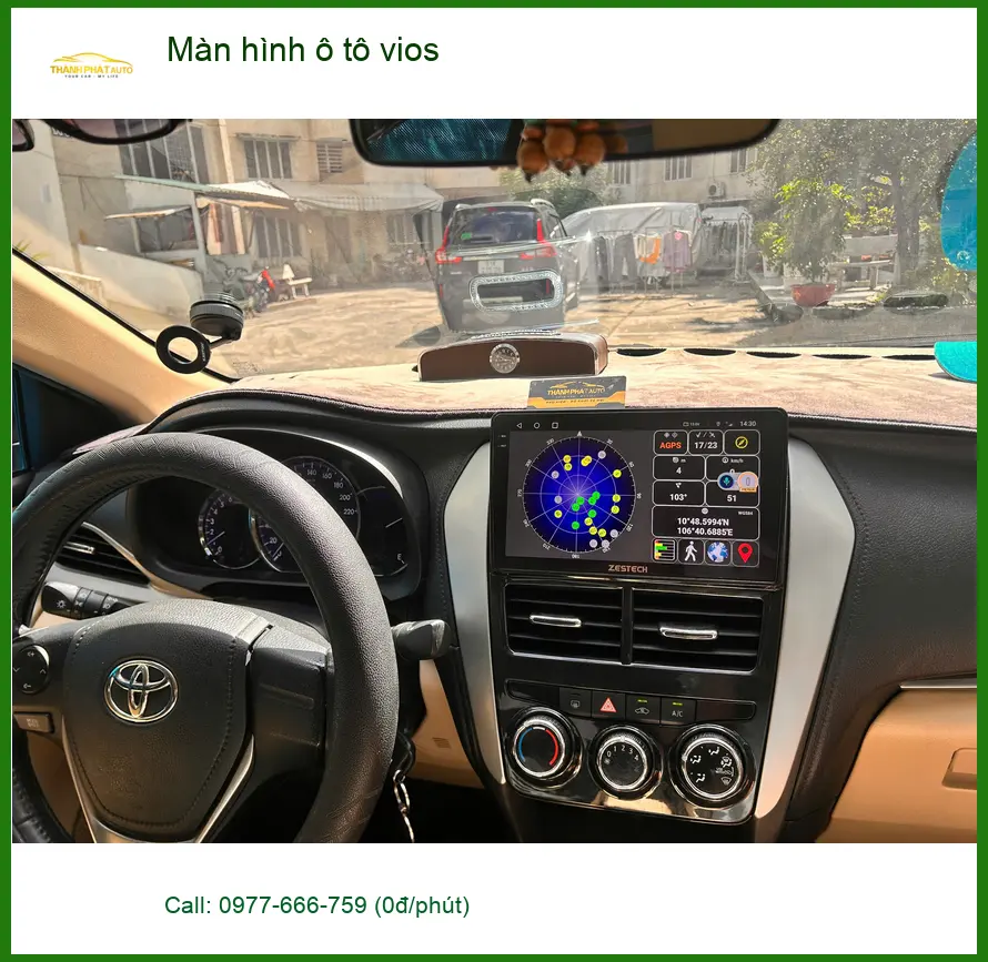 Anh Lâm lắp màn hình ô tô Vios tại Quận Bình Tân để tiện dẫn đường và giải trí. ảnh thực tế 4
