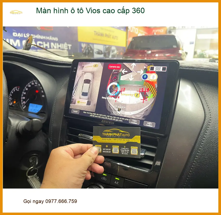 Chị Thảo nâng cấp Màn hình ô tô Vios cao cấp 360 ở Thủ Đức sau va quẹt ảnh thực tế 4