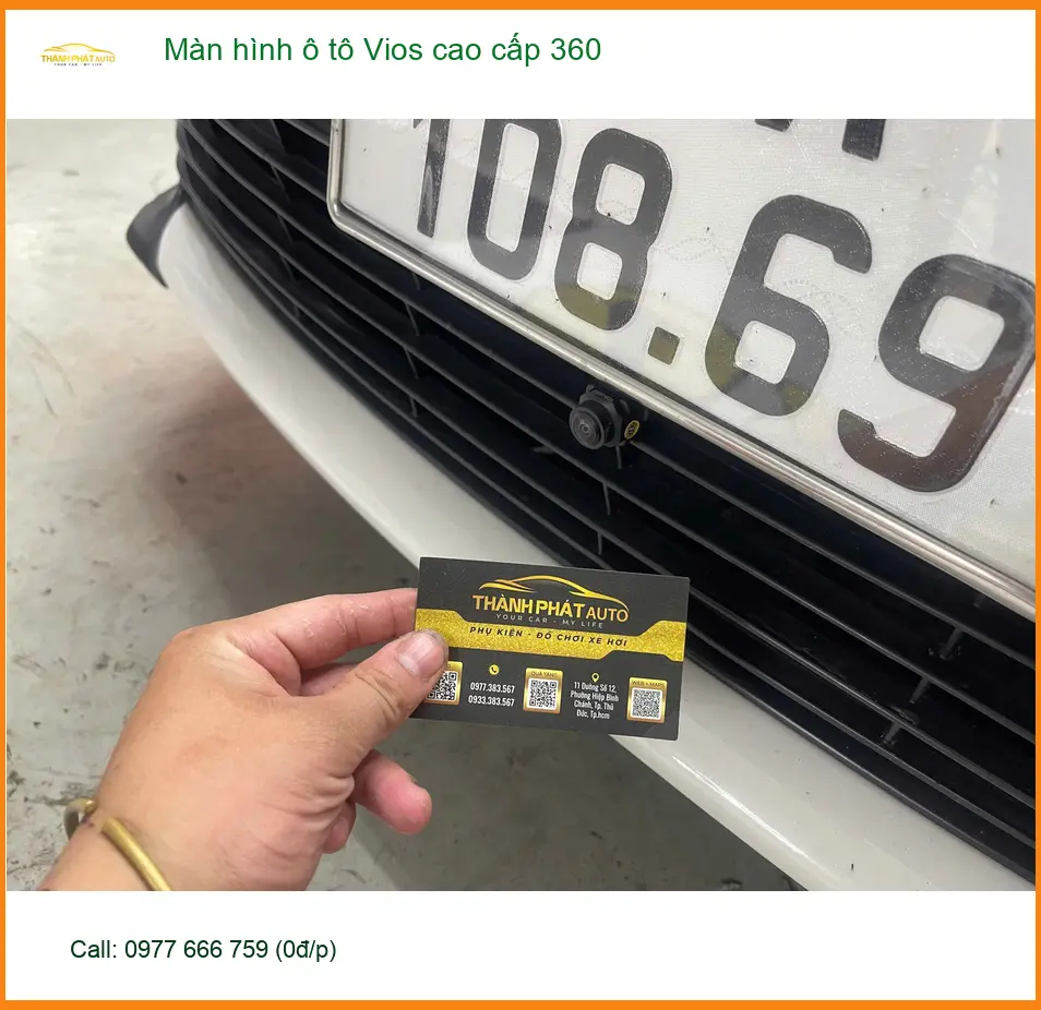 Anh Thành lắp màn hình ô tô Vios cao cấp 360 tại Quận Phú Nhuận để dễ dàng đỗ xe