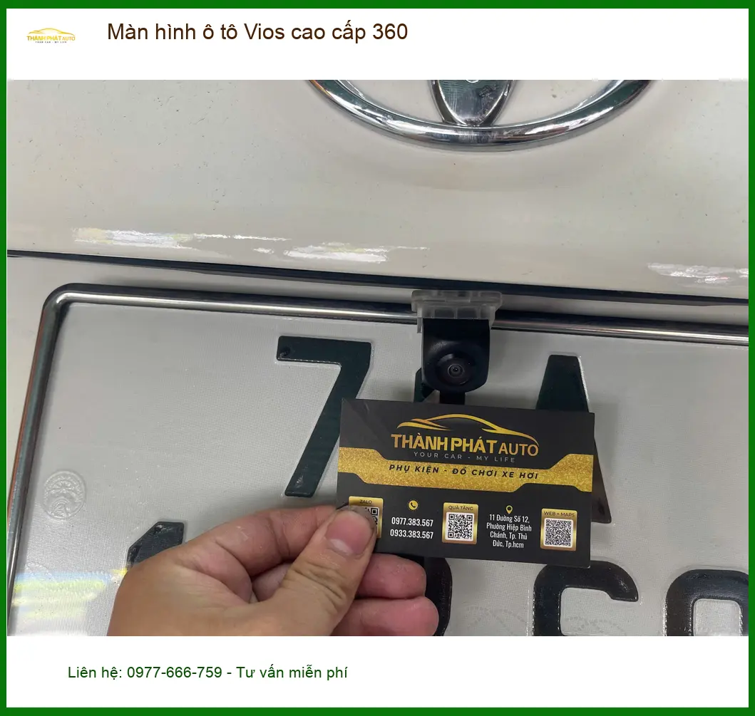 Anh Thành lắp màn hình ô tô Vios cao cấp 360 tại Quận Phú Nhuận để dễ dàng đỗ xe ảnh thực tế 2