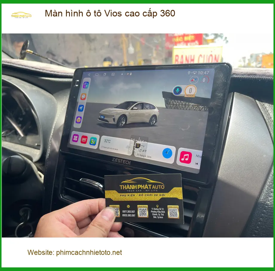 Anh Thành lắp màn hình ô tô Vios cao cấp 360 tại Quận Phú Nhuận để dễ dàng đỗ xe ảnh thực tế 3