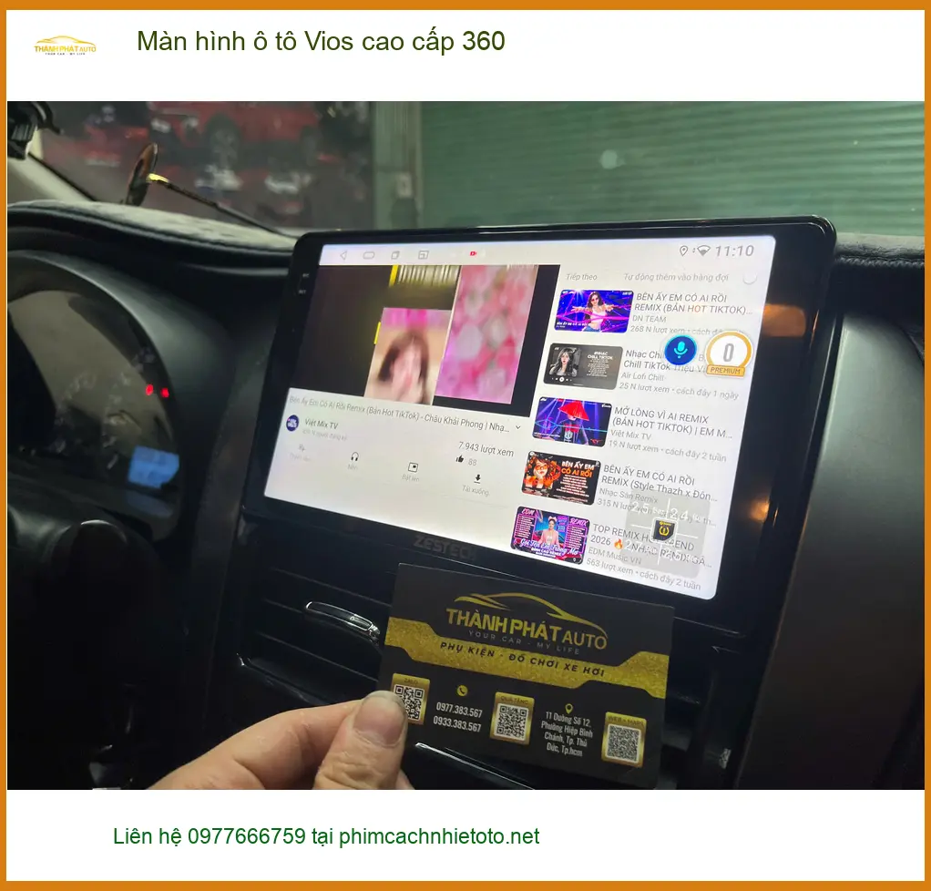 Anh Thành lắp màn hình ô tô Vios cao cấp 360 tại Quận Phú Nhuận để dễ dàng đỗ xe ảnh thực tế 4